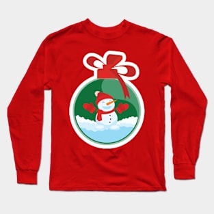 snowman xmas holiday Long Sleeve T-Shirt